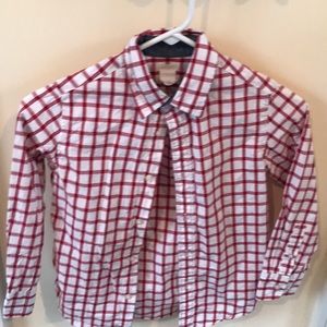 Crewcuts Red and White Plaid Button Down Shirt